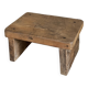 Small auxiliary stool in light upcycled teak (3276)