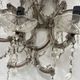 Pair of "Marie Thérèse" wall lights Brass frame glass and pendants 20th century