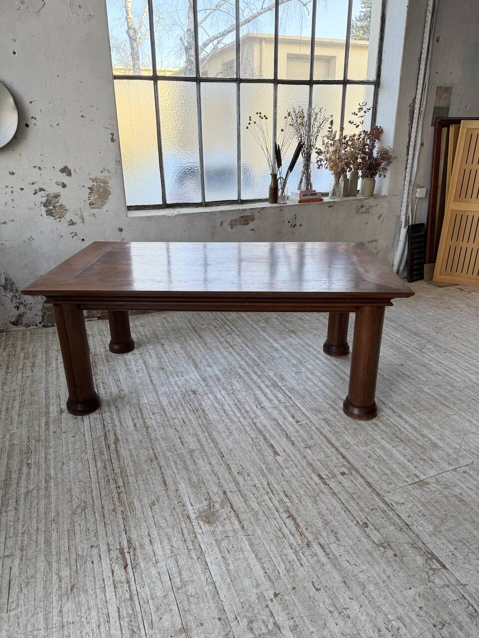 Dudouyt oak dining table 1940