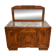 Art Deco buffet from the 1930s, solid wood, marble top, removable mirror.