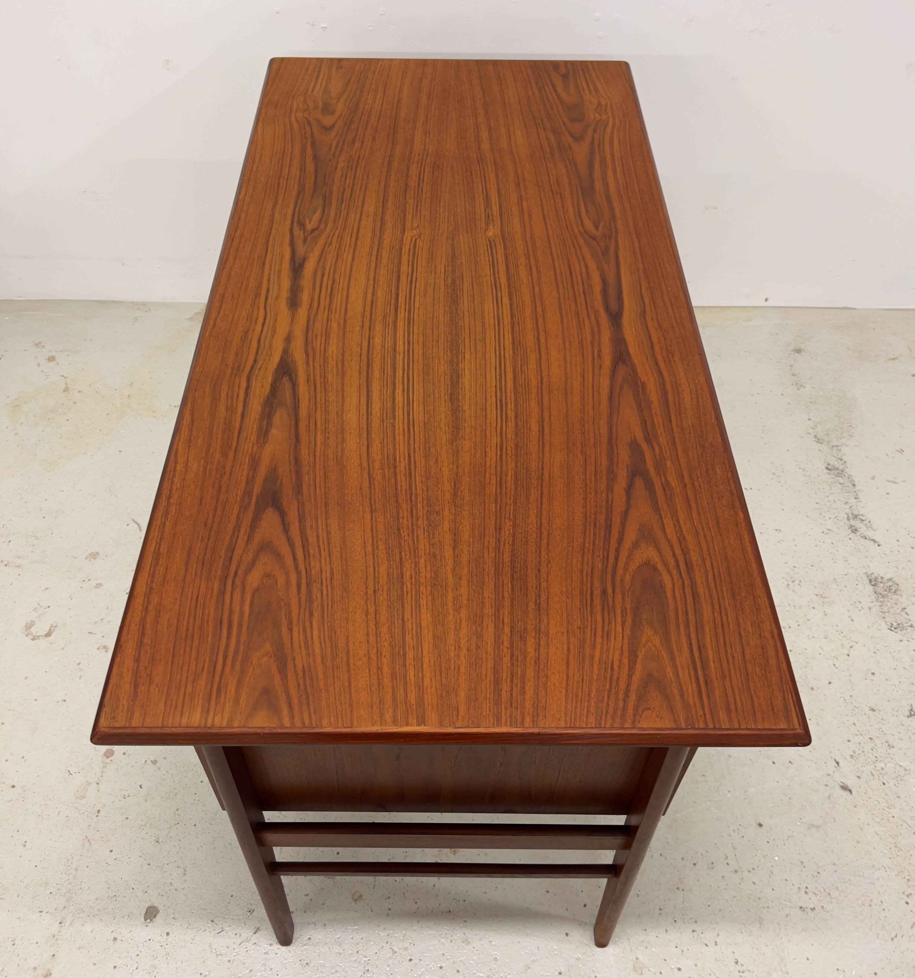 Gunnar Nielsen Teak Desk for Tibergaard, 1960s.