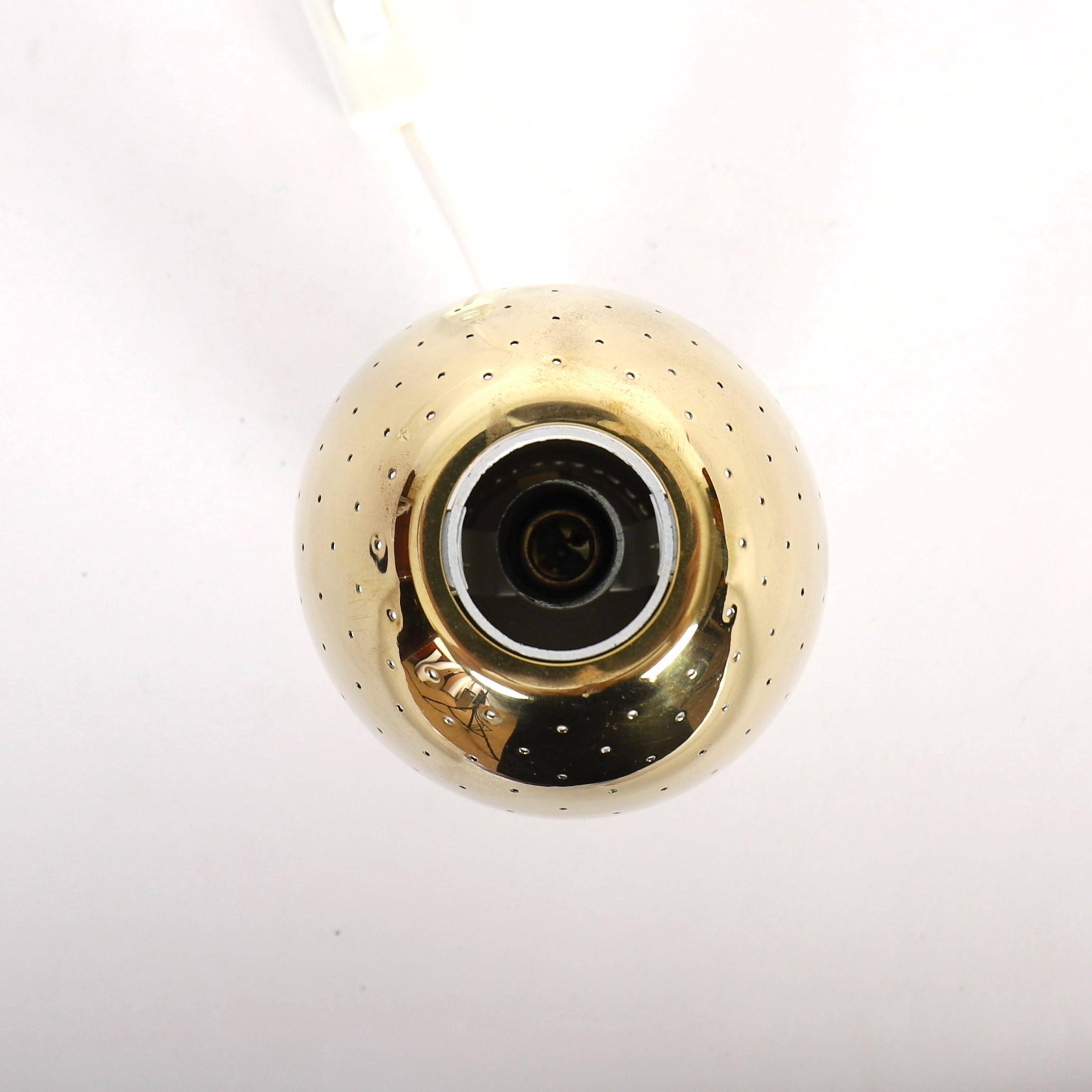 Hans-agne jakobsson scandinavian lamp pair b-221 brass (tynell pape)