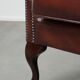 Fauteuil à oreilles Chesterfield en cuir classique et élégant de style anglais