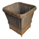 Vintage pot cover in rattan and bamboo 1980