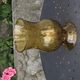 Photophore in blown bubble glass vintage biot ochre glassware