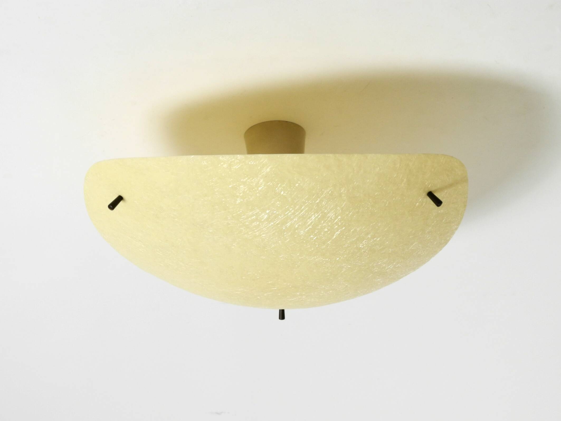 Beautiful, rare mid-century modern fiberglass ceiling lamp