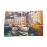 "le port de quiberon" (bretagne)  par michel pablo
