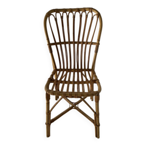 chaise en rotin vintage