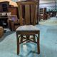 1980s dining room in rattan and oak veneer