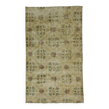 Turkish Anatolian Handmade Vintage Rug 210 cm x 117 cm