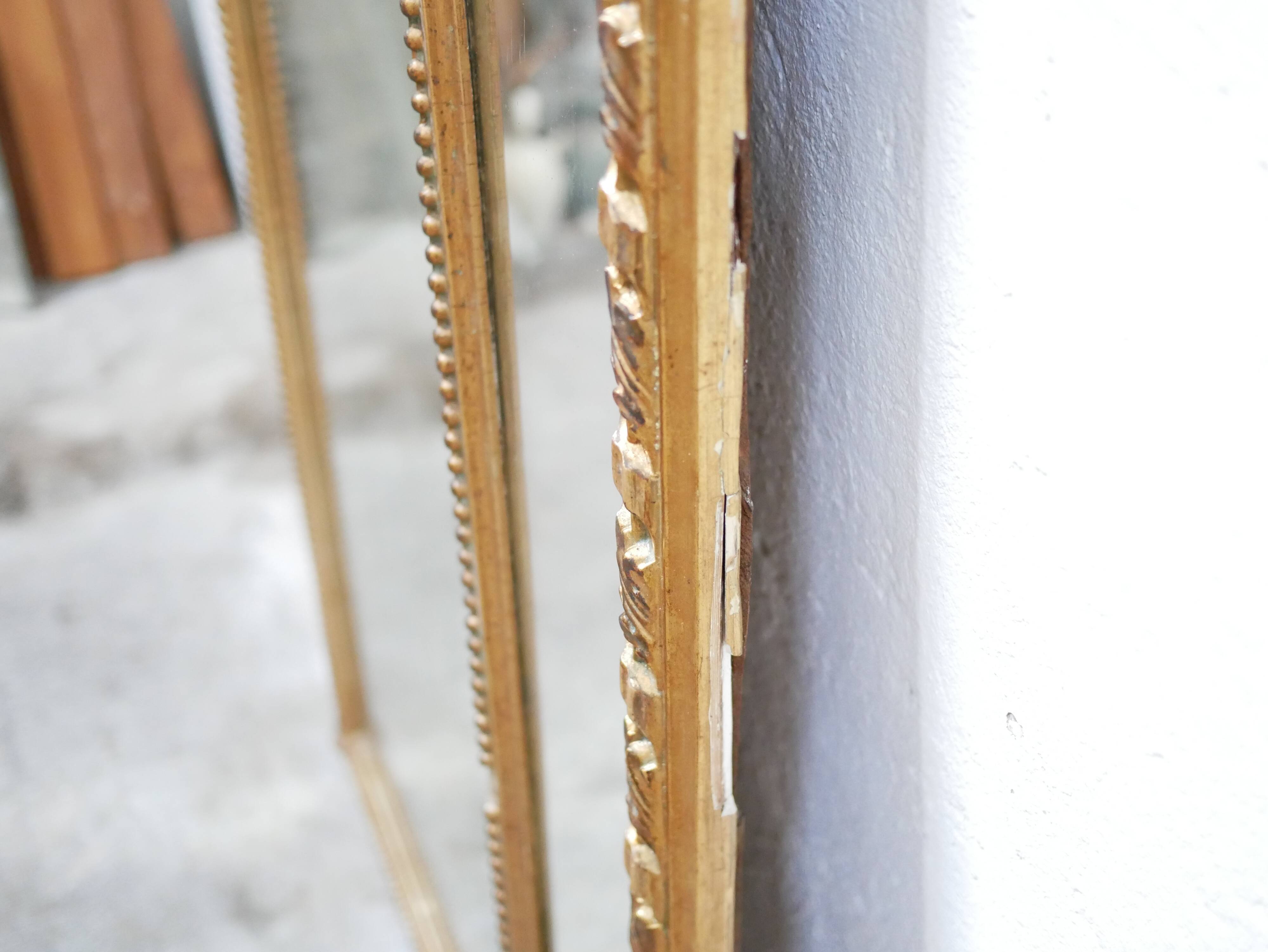 Old Napoleon III louis XV style mirror with parecloses 162cm x 90cm