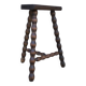 Turned wooden tripod stool