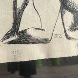 Framed etching by Ossip Zadkine, signed and numbered 188/200