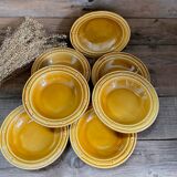 7 deep plates Gien France