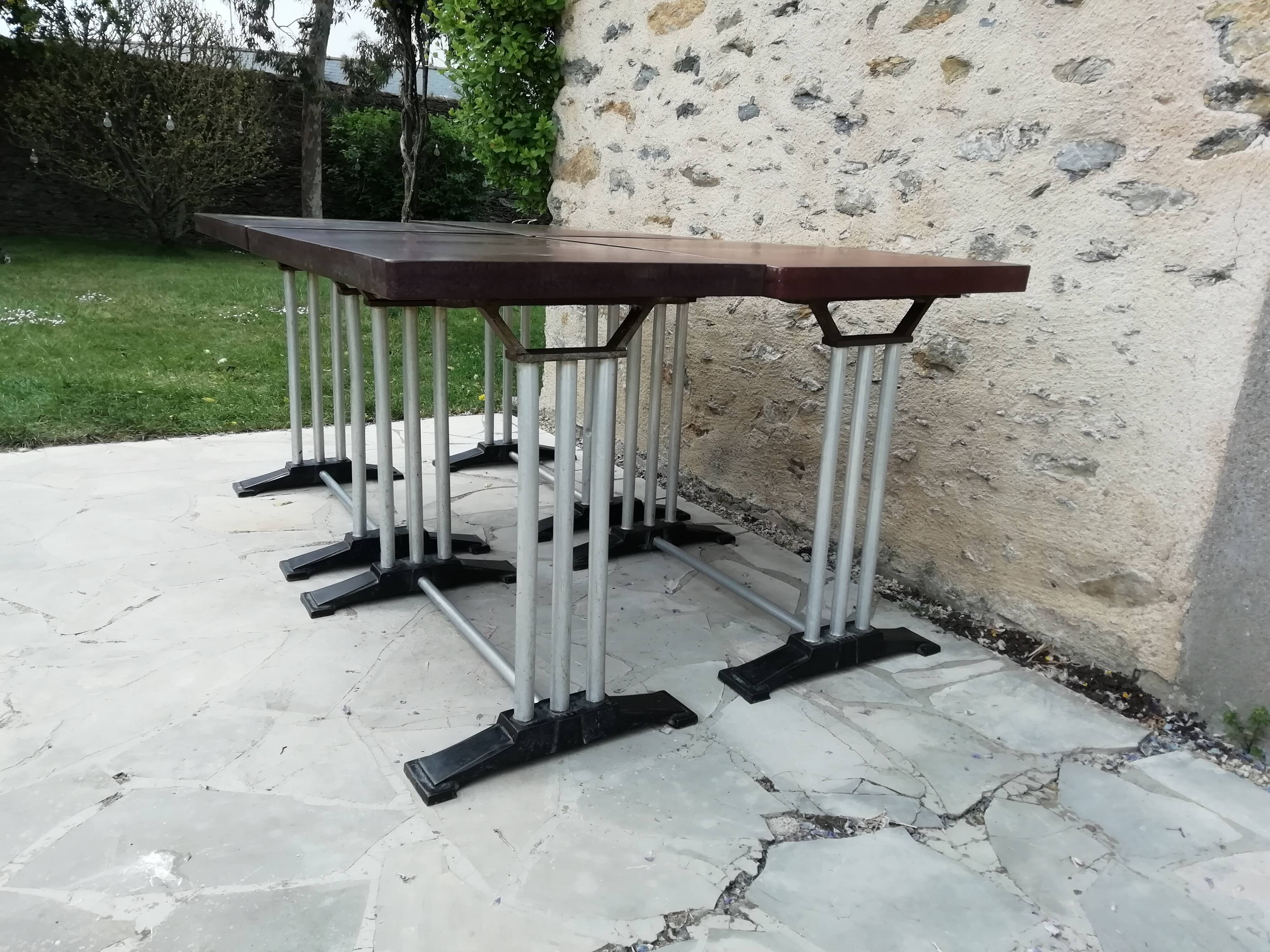 Lot of 4 tables bistro "Lelong"