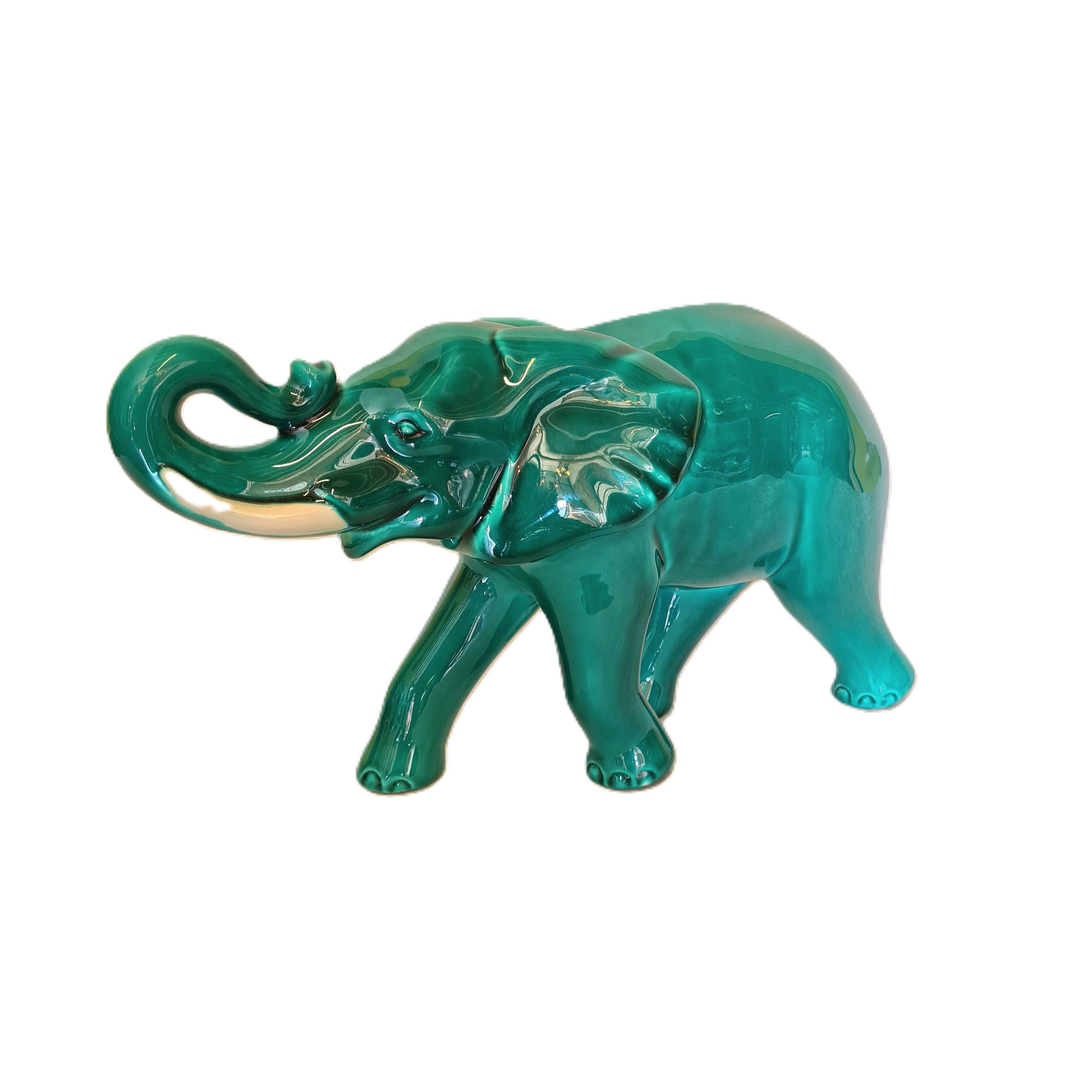 Statue d'éléphant en céramique française, années 1960