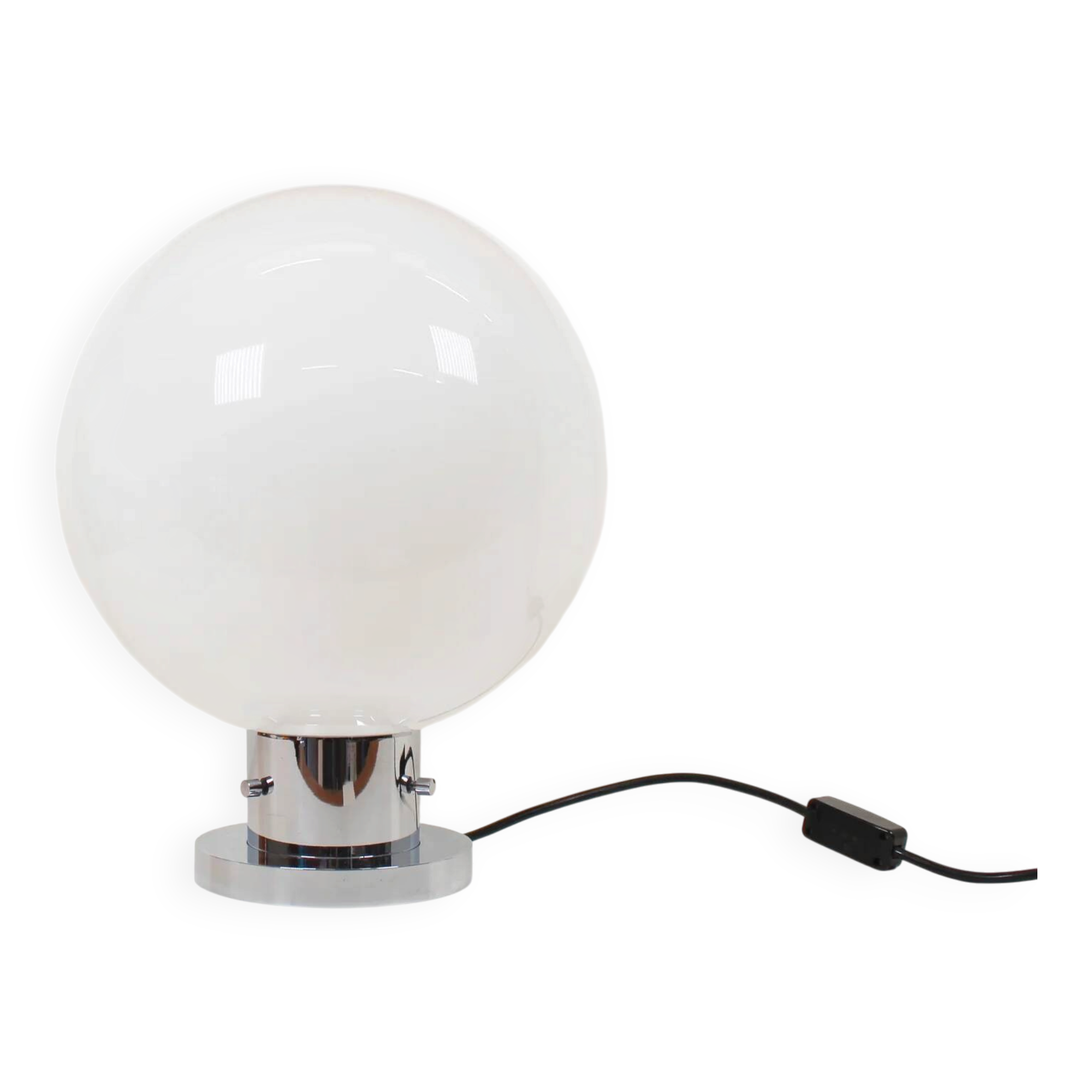 Table lamp in opaline glass by Glashutte Limburg