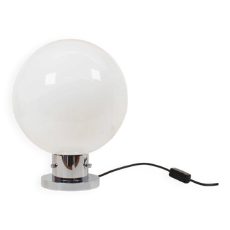 Table lamp in opaline glass by Glashutte Limburg