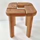 Vintage 1950s stool in pine by Olof Ottelin