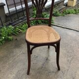 6 caned bistro chairs by Fischer