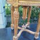 Antique piano stool in gilded wood, Louis XVI style.