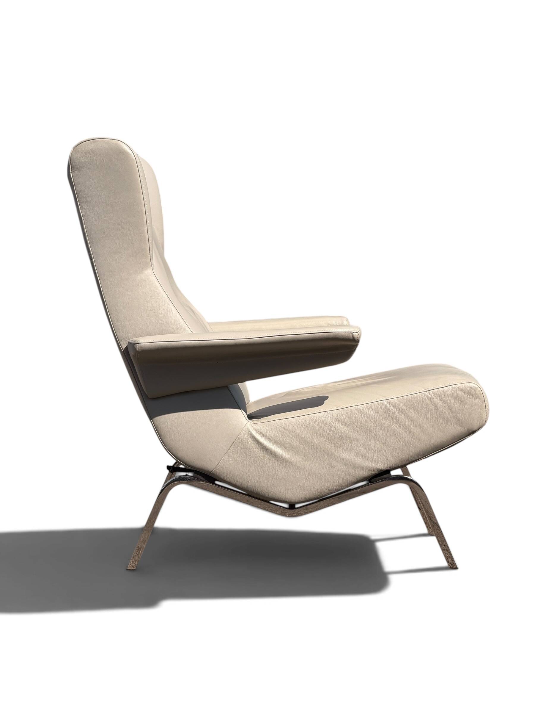 Archi armchair in beige leather by Pierre Paulin - Ligne Roset Edition