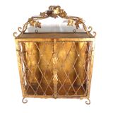 Decorative display case shelf in gilded metal 1940