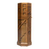 1970s antique octagonal gold storage cabinet