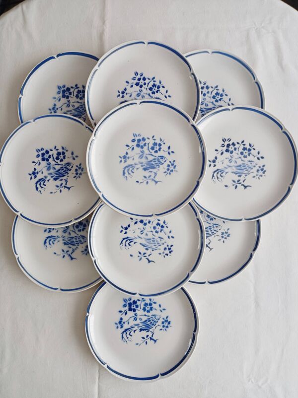 Lot de 10 assiettes plates Moulin des loups, Alain