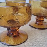 7 coupes verre soufflé