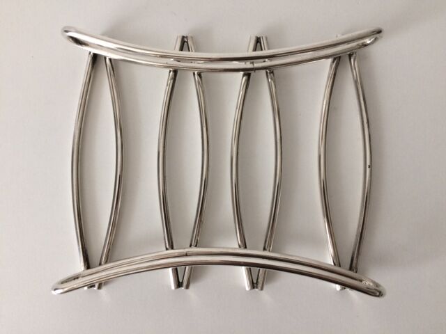 Silver metal modernist table mat