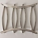 Silver metal modernist table mat
