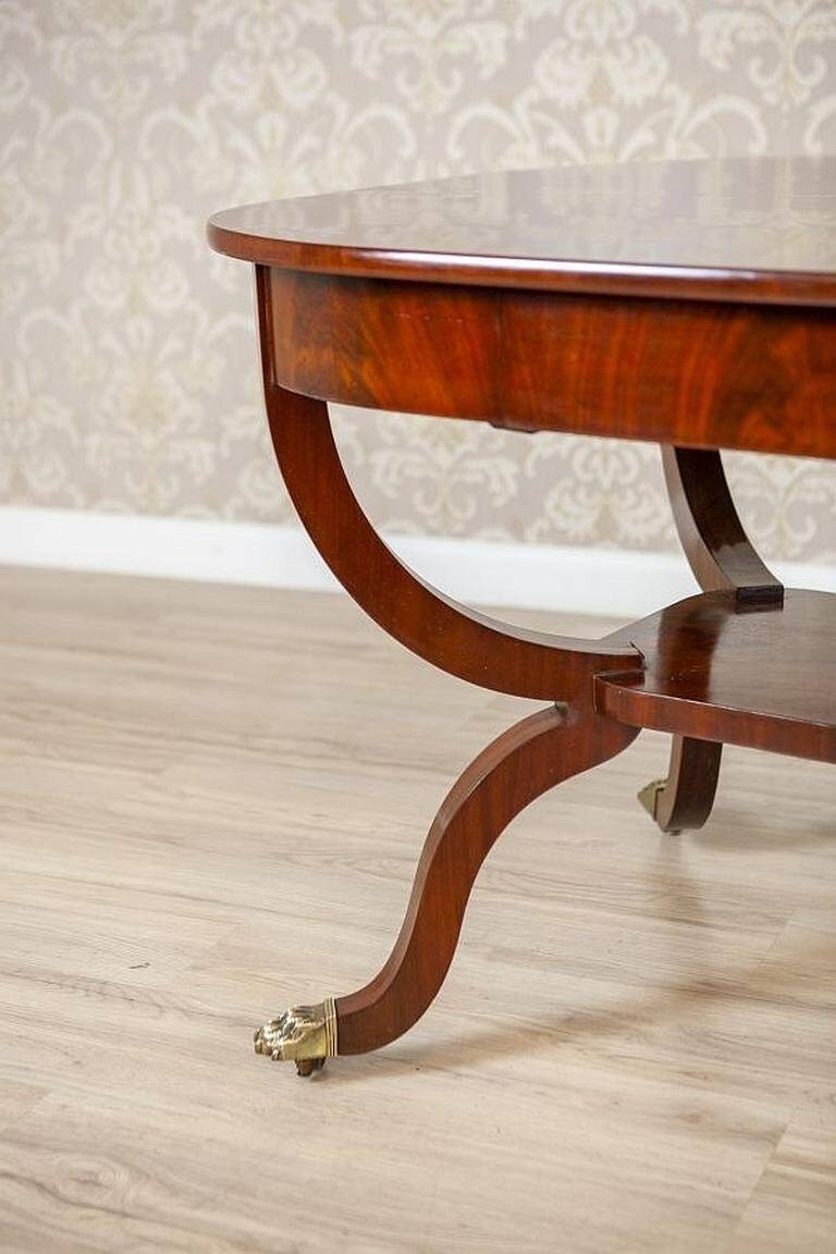 Late 19th Century Biedermeier Mahogany Center Table, 1890s