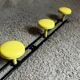 Wall coat rack with 4 metal hooks from the 70s/80s