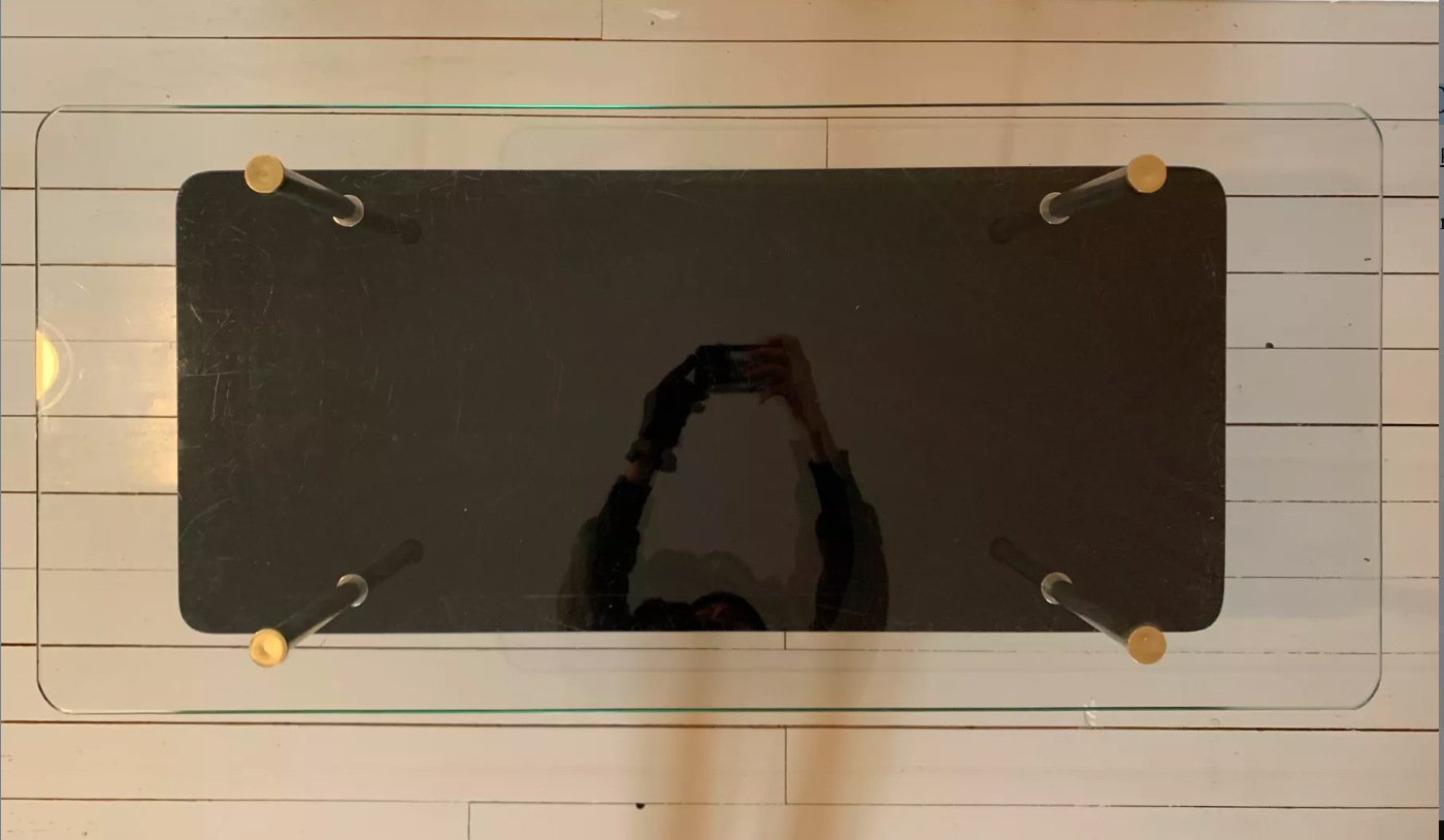 Glass coffee table 50s/60s
