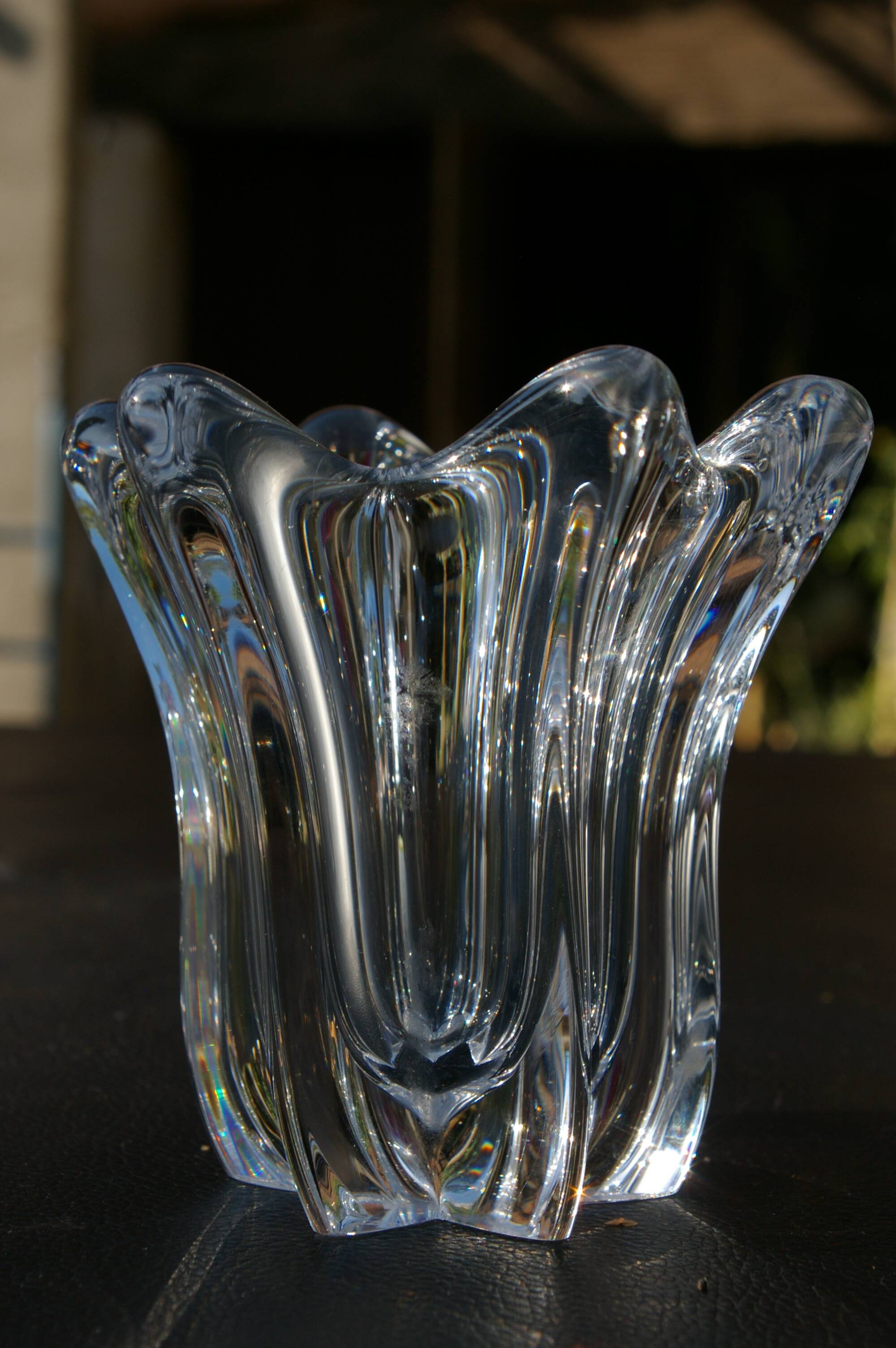 Petit Vase vintage en Cristal de Daum - H 8,5cm