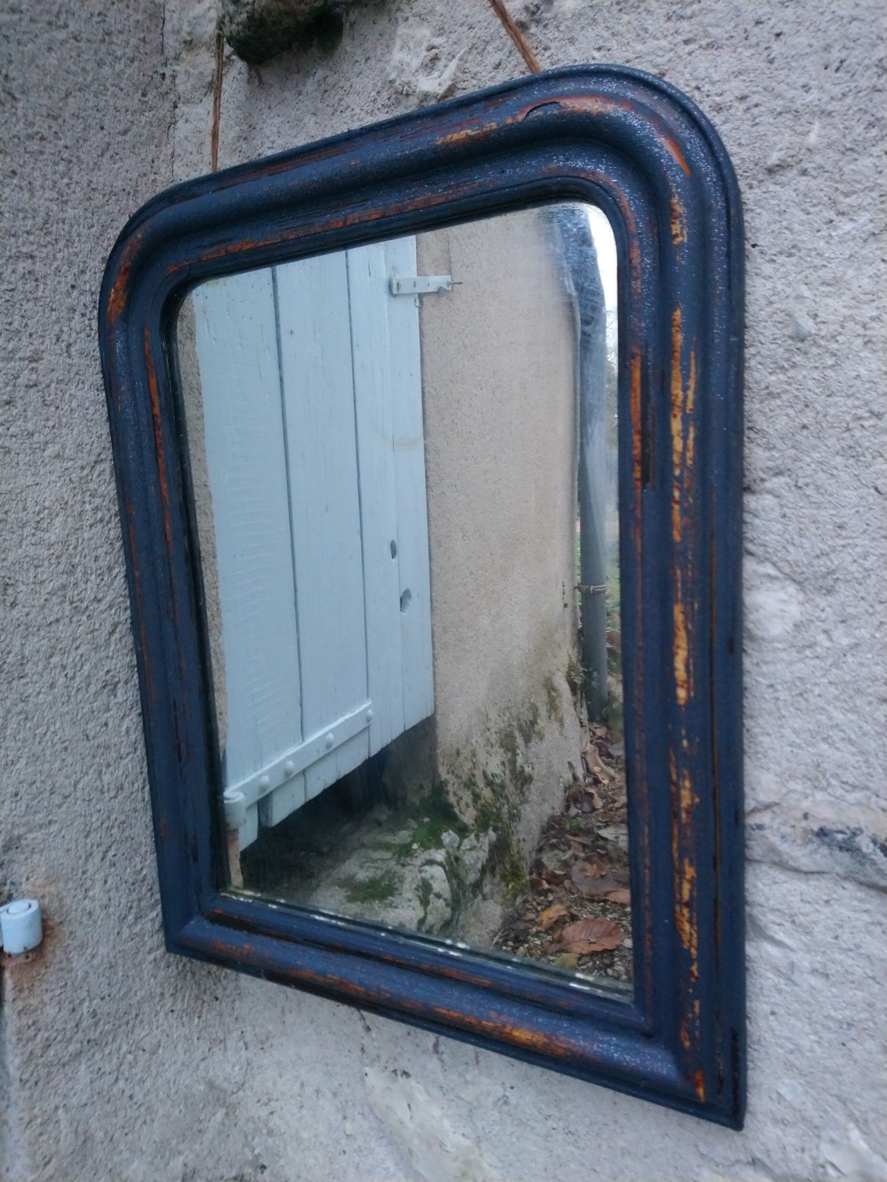 Mirror Louis Philippe patinated black 51 x 66