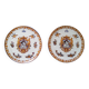 2 identical decorative plates in Gien earthenware, Renaissance decor
