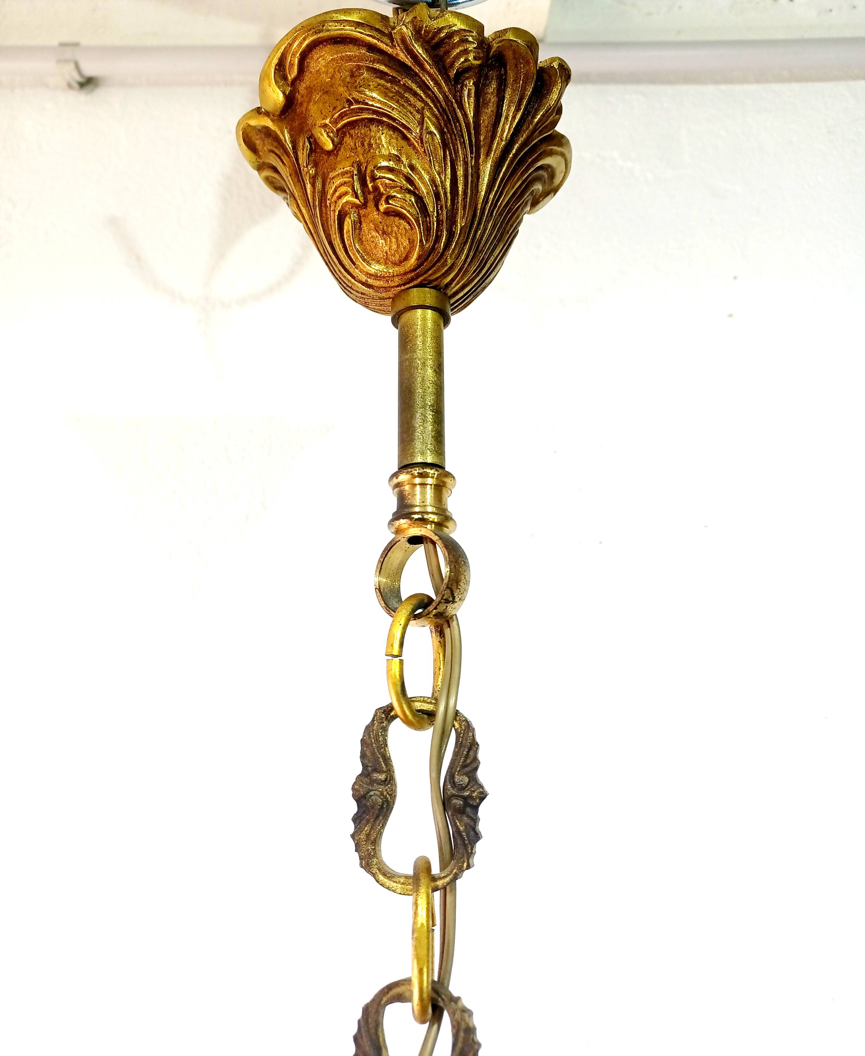 3-Light Bronze Chandelier