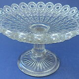 Plate mounted on pressed-molded glass column