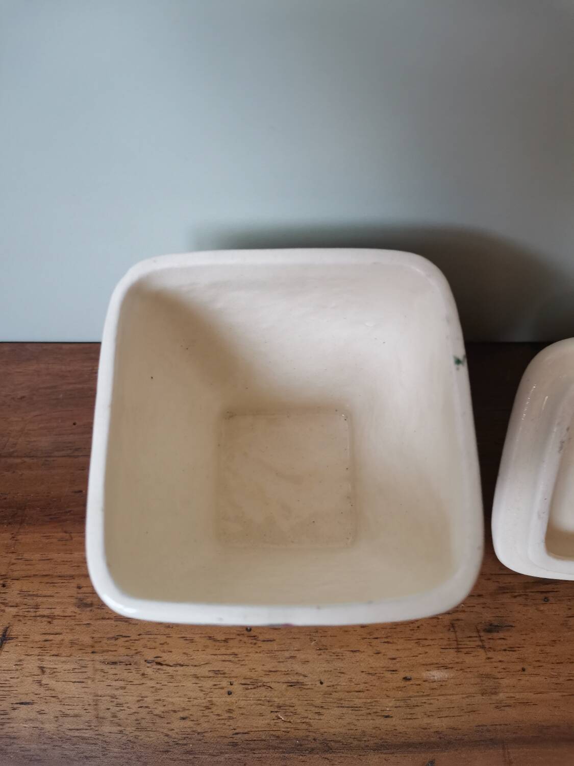 Set of 2 pot box spices tea vintage ceramic Longchamp model Mérida art nouveau