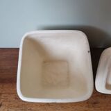 Set of 2 pot box spices tea vintage ceramic Longchamp model Mérida art nouveau