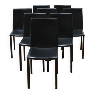 Suite de 8 chaises de salle à manger design