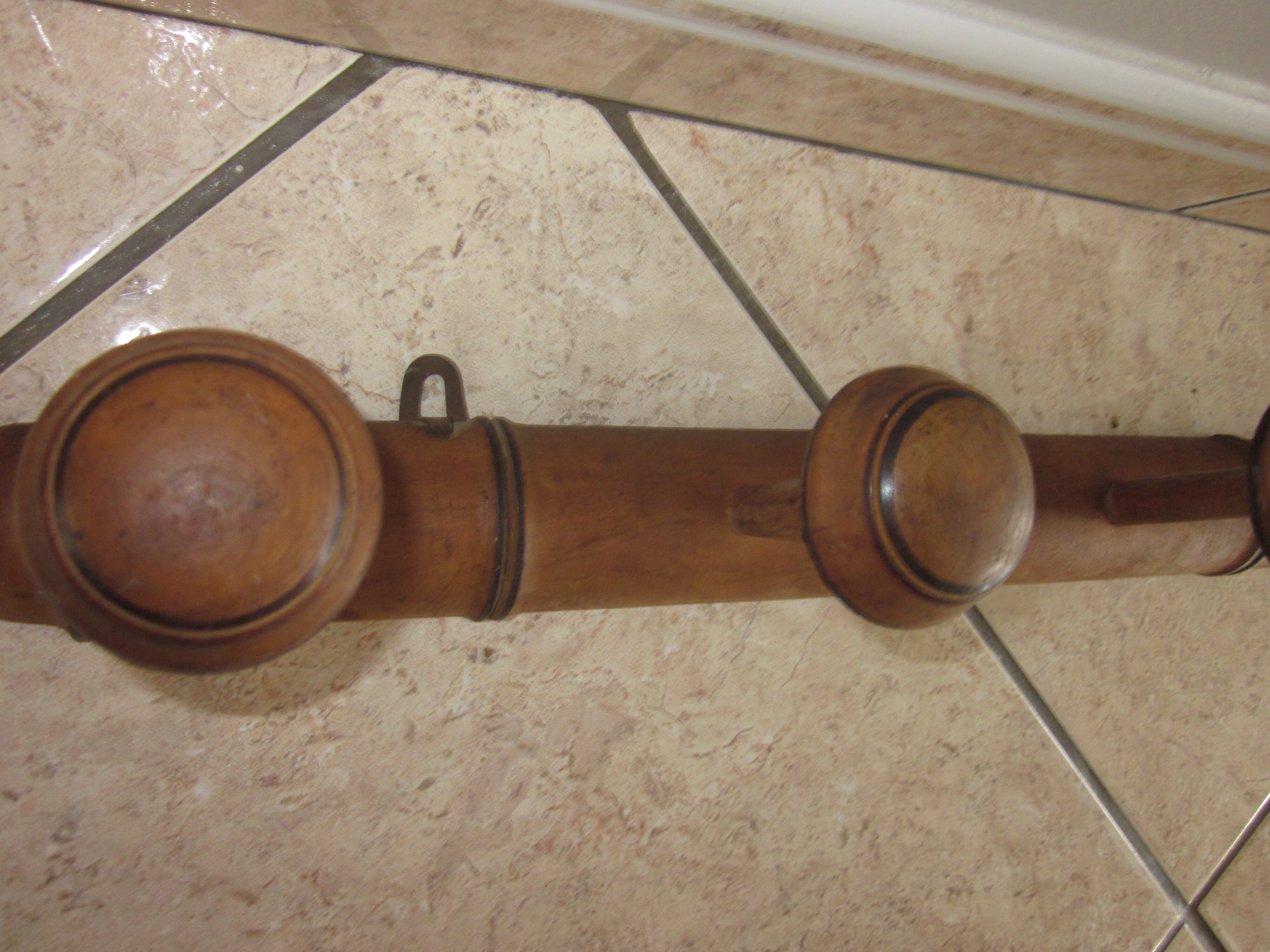Old coat rack in turned wood