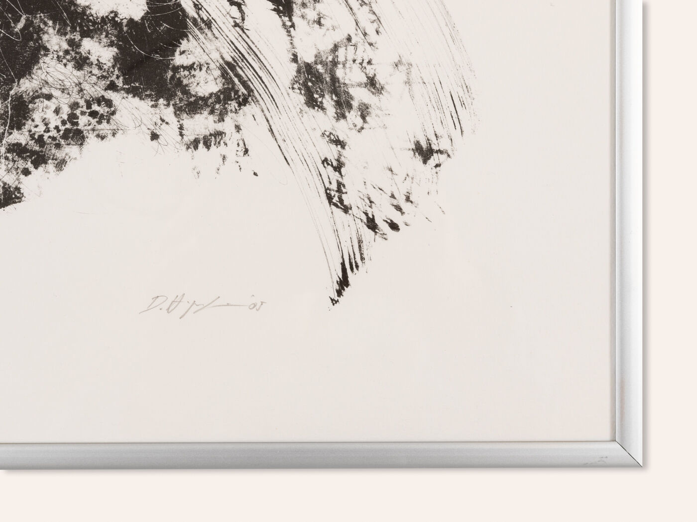 Rose, B/W Woodcut, 41 x 51 cm