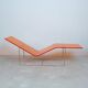 'Wave' chaise longue in orange plexiglass by Jean-Marie Massaud
