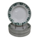 11 white and green earthenware soup plates from Saint Amand Terre de Fer