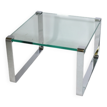 Glass and Chrome Coffee Table Model 1022 Classic by Draenert, 1990s