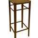 Vintage plant stand stool 1960s in oak with woven seat
