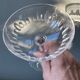 Set of 6 cut crystal champagne glasses with facets from Baccarat